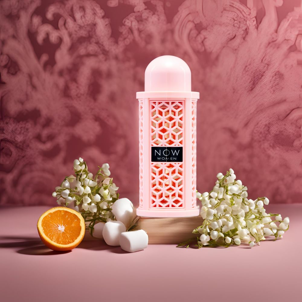 Hub Wavy Lattafa Rave Now perfume bottle, 3.4 oz luxury long-lasting fragrance for women, sleek design with elegant branding.