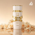 Lattafa Yara Moi perfume for women in 100ml bottle, featuring elegant packaging and floral fragrance details.