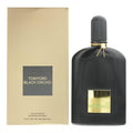 Tom Ford Black Orchid women's perfume bottle, 3.4 oz / 100 ml, elegant black floral design with gold accents.