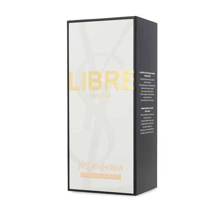 Yves Saint Laurent Libre L’Eau Nue de Peau perfume bottle for women, 3 oz, with elegant floral design and gold accents.