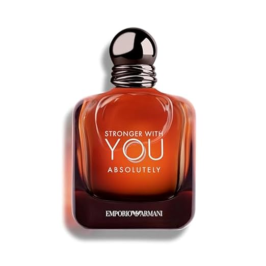 Hub Wavy Armani Beauty Stronger With You Absolutely men's fragrance 3.4 fl oz bottle, elegant design and branding visible.
