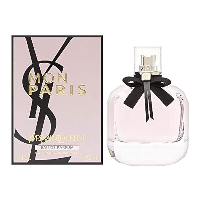 Yves Saint Laurent Mon Paris perfume bottle for women, 3 oz/90 ml, with elegant design and luxurious fragrance.