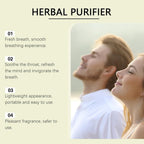 Upgraded Mullein Inhaler for Lung Cleansing & Breathing Support, Portable Herbal Diffuser Pen with Atomizing Technology, Air Freshener with 600 Uses (Purple)