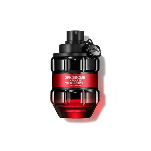 Viktor & Rolf Spicebomb Infrared men's perfume bottle, 3 oz, with bold packaging and spicy, warm fragrance design.