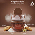 Hub Wavy Lattafa Cookie Crave perfume bottle, 2.6 oz, unisex scent with cookie aroma, shown in front of a plain background.