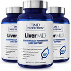 1MD Nutrition LiverMD - Liver Support Supplement | Siliphos Milk Thistle Extract & NAC - Supports Healthy Energy, Immunity & Overall Health - Liver Cleanse & Support | 60 Capsules