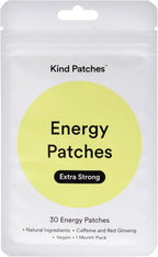 Kind Patches Energy Patches Extra Strong - Red Ginseng, L-Citrulline, and Guarana Extract - Vegan, Latex Free - 14 Count