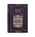 Hub Wavy Lattafa Bade'e Al Oud luxury unisex perfume bottle with elegant design, showcasing authentic fragrance for both men and women.