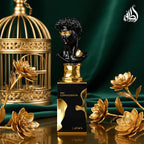 Hub Wavy Lattafa His Confession perfume bottle, 100ml, featuring a sleek design for long-lasting woody and fresh men's fragrance.