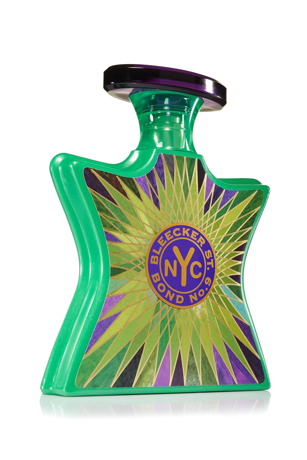 Hub Wavy Bond No. 9 New York Bleeker Street luxury unisex fragrance bottle, 3.4 fl oz, with elegant packaging visible.