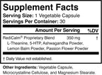 RediCalm Natural Stress Relief and Calming Supplement, Vegan, Gluten-Free