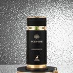 Hub Wavy Maison Alhambra Sceptre Amazonite luxury men's perfume bottle, 3.40 oz, featuring elegant packaging and blue accents.