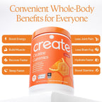Create Creatine Monohydrate Gummies for Women and Men, Orange, 90ct