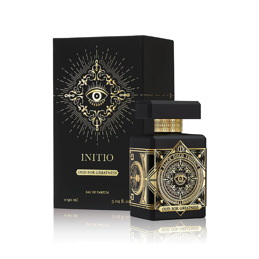 Hub Wavy Initio Oud for Greatness unisex luxury fragrance bottle with elegant packaging, 3.04 fl oz (90 ml).