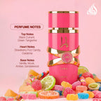 Lattafa Yara Candy perfume for women in a 100ml bottle, featuring a luxurious fragrance by Hub Wavy.