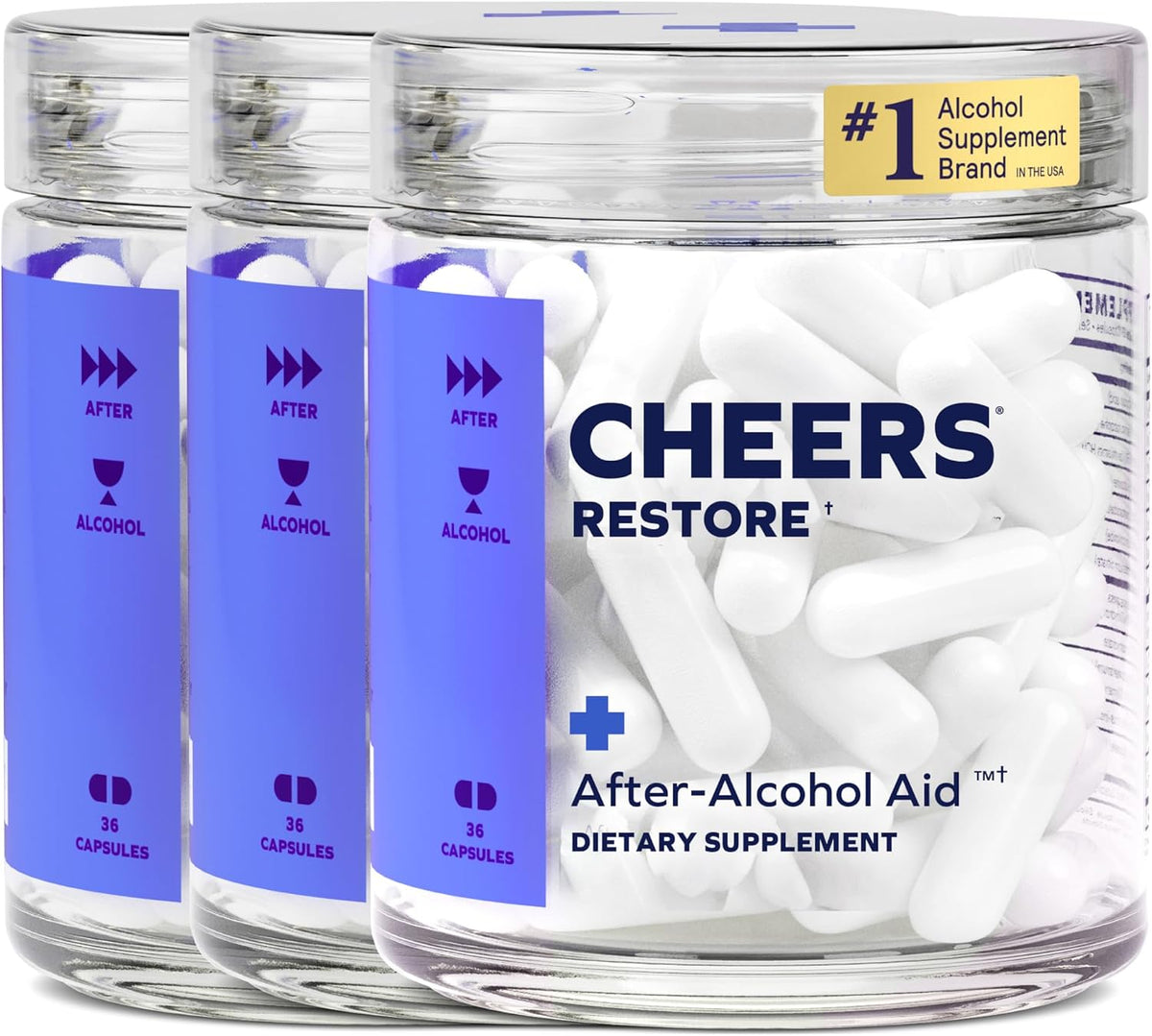 Cheers Restore | Supplement with DHM, L-Cysteine, Milk Thistle | 12 Doses