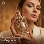 Hub Wavy Orientica Royal Amber perfume bottle, 2.7 oz, unisex fragrance with amber notes, displayed on a plain background