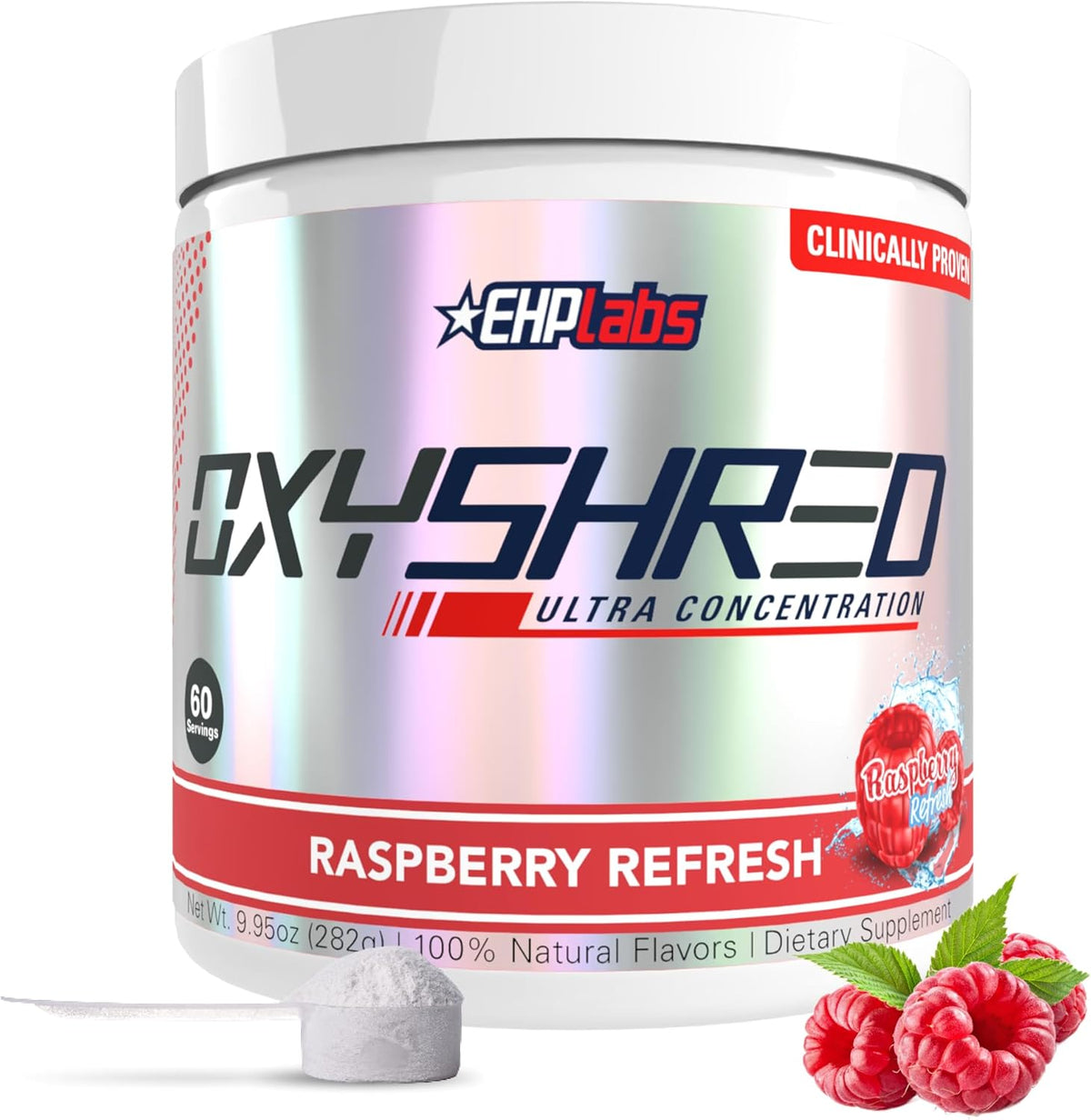 EHP Labs OxyShred Pre Workout Powder - Preworkout Powder with L Glutamine & Acetyl L Carnitine, Energy Boost Drink - Cosmic Blast, 60 Servings