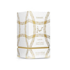 Hub Wavy Lattafa Hayaati Gold Elixir perfume bottle, luxurious unisex fragrance with gold accents, 100 ml long-lasting perfume.