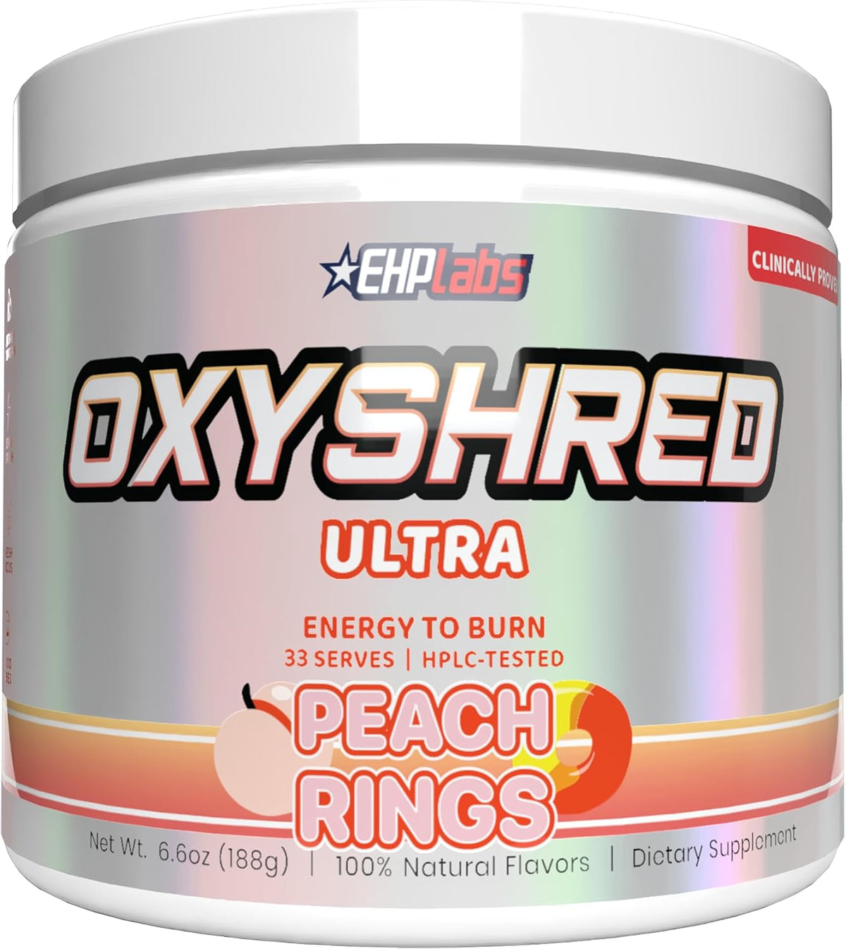 EHP Labs OxyShred Pre Workout Powder - Preworkout Powder with L Glutamine & Acetyl L Carnitine, Energy Boost Drink - Cosmic Blast, 60 Servings