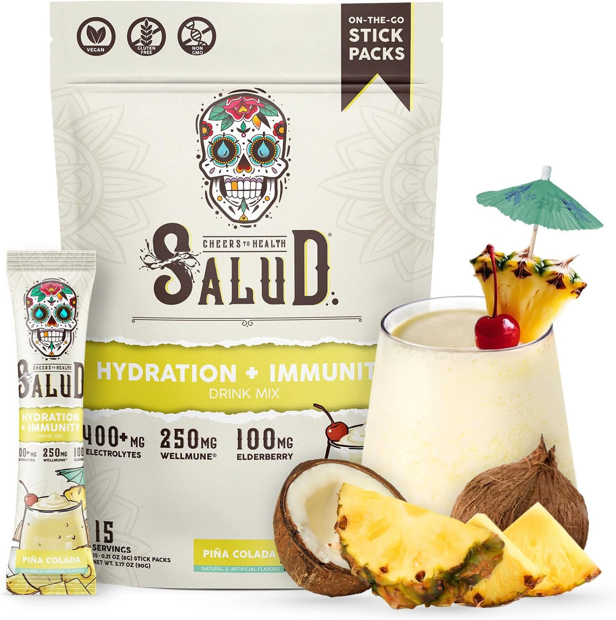 Salud 2-in-1 Hydration + Immunity Drink Mix, Horchata
