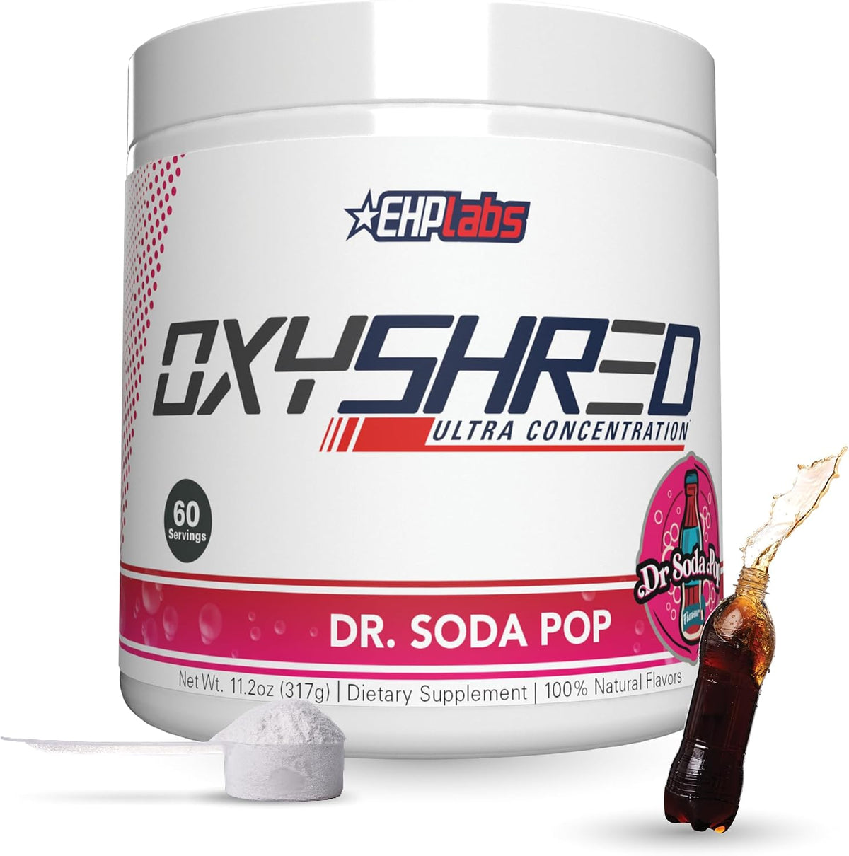 EHP Labs OxyShred Pre Workout Powder - Preworkout Powder with L Glutamine & Acetyl L Carnitine, Energy Boost Drink - Cosmic Blast, 60 Servings