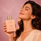 Hub Wavy Bellavita Luxury Glam perfume bottle with white floral, orange, and jasmine scent, 3.4 fl oz for women.