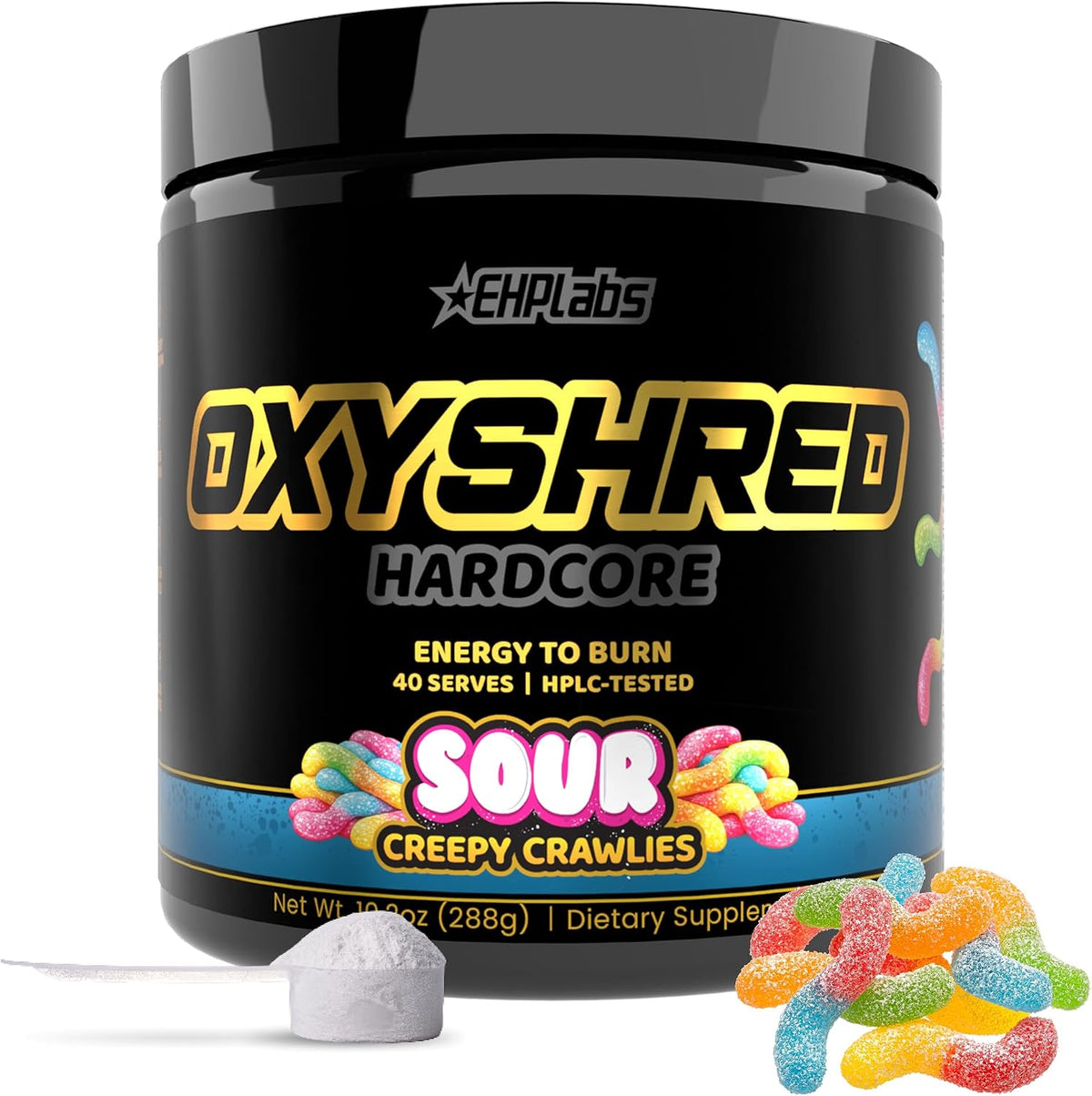 EHP Labs OxyShred Pre Workout Powder - Preworkout Powder with L Glutamine & Acetyl L Carnitine, Energy Boost Drink - Cosmic Blast, 60 Servings