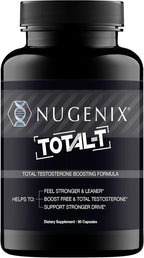 Nugenix Total-T, Free and Total Testosterone Booster for Men, 90 Count