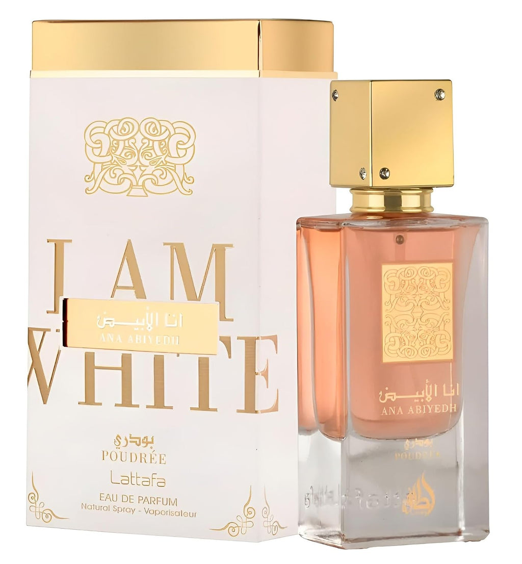 Hub Wavy Lattafa Ana Abiyedh Coral unisex perfume bottle with elegant design, showcasing luxury fragrance and 3.4 fl oz size.