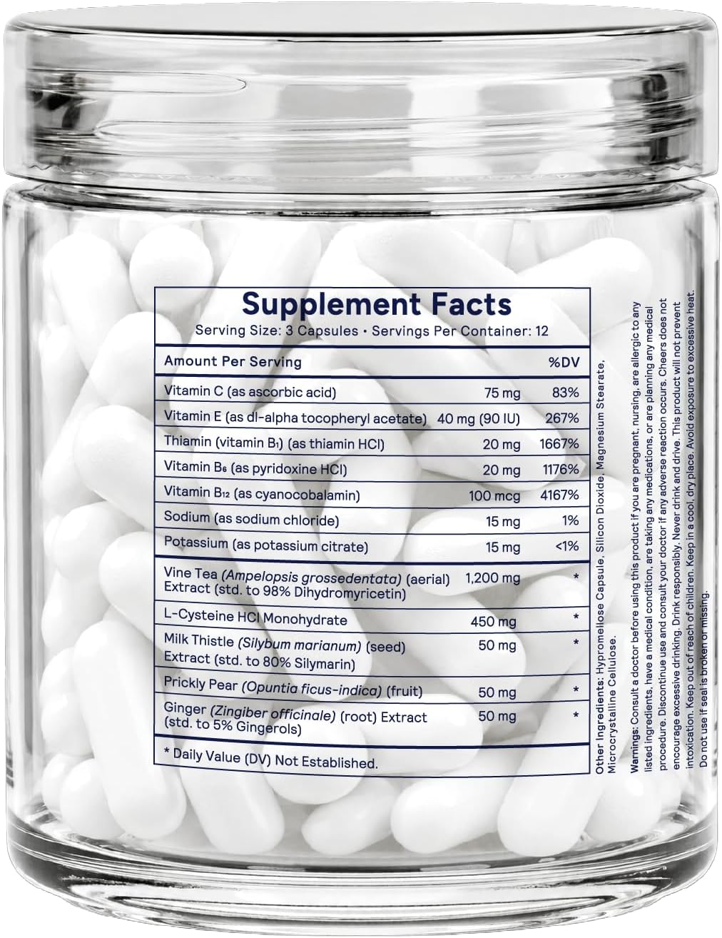 Cheers Restore | Supplement with DHM, L-Cysteine, Milk Thistle | 12 Doses