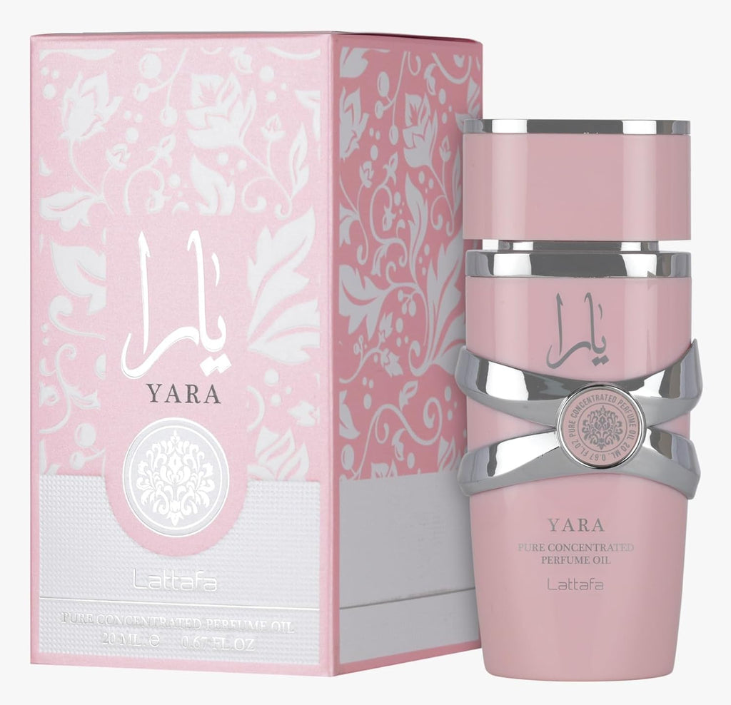 Lattafa Yara perfume for women in a 100ml bottle by Hub Wavy, featuring elegant packaging and floral fragrance details.