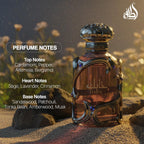 Hub Wavy Lattafa Habik for Men perfume bottle, 3.4 oz, luxury men's fragrance with sleek design and elegant packaging.