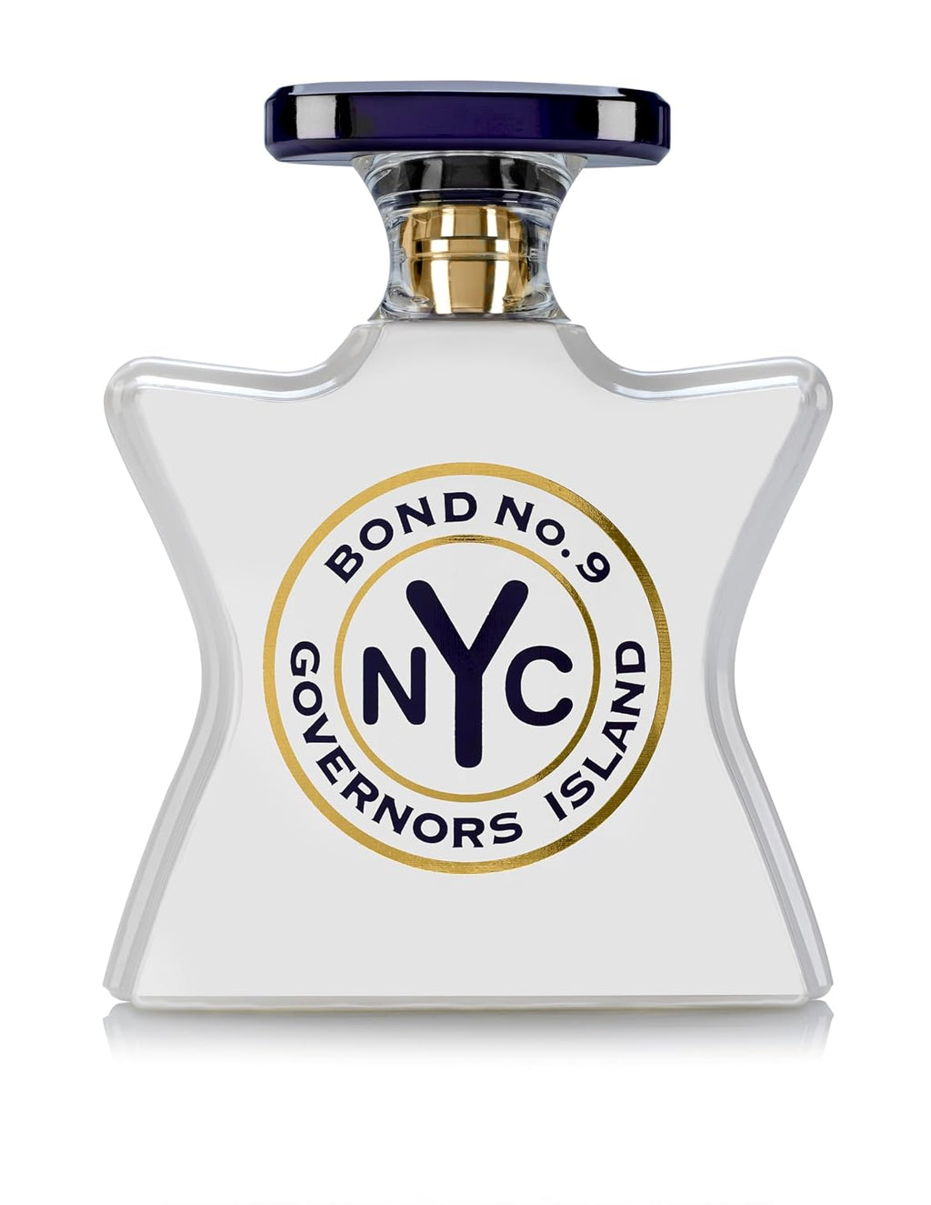 Hub Wavy Bond No. 9 New York Governor's Island unisex perfume bottle with elegant design and clear fragrance label.