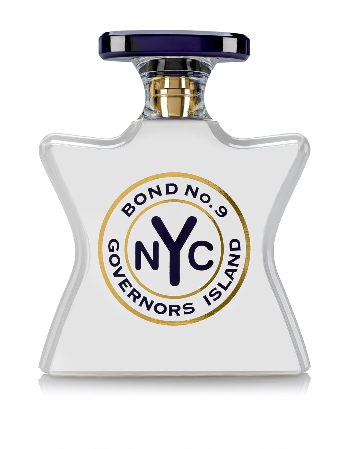 Hub Wavy Bond No. 9 New York Governor's Island unisex perfume bottle with elegant design and clear fragrance label.
