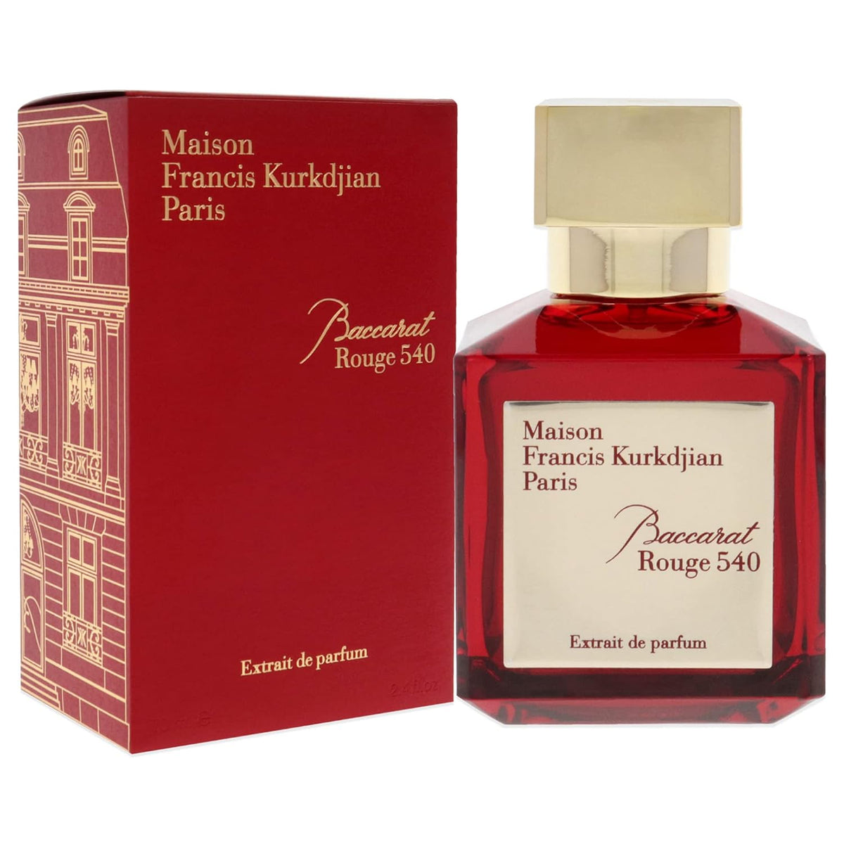 Hub Wavy Baccarat Rouge 540 Pure perfume in 2.3 oz bottle, luxurious unisex fragrance with bold, long-lasting scent and elegant packaging.