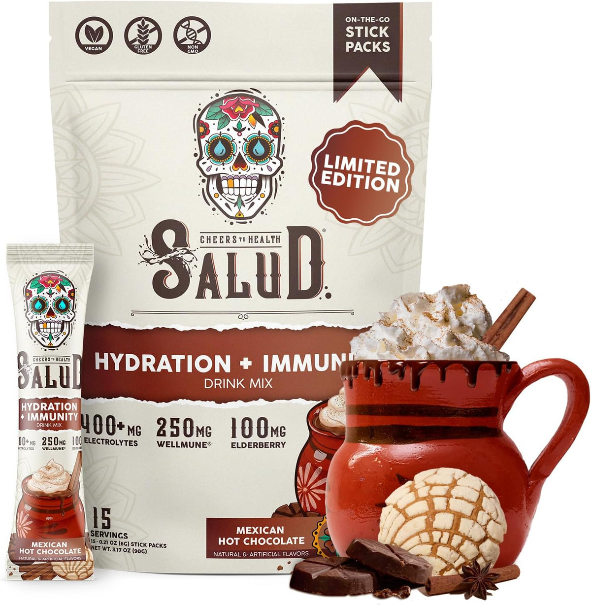 Salud 2-in-1 Hydration + Immunity Drink Mix, Horchata
