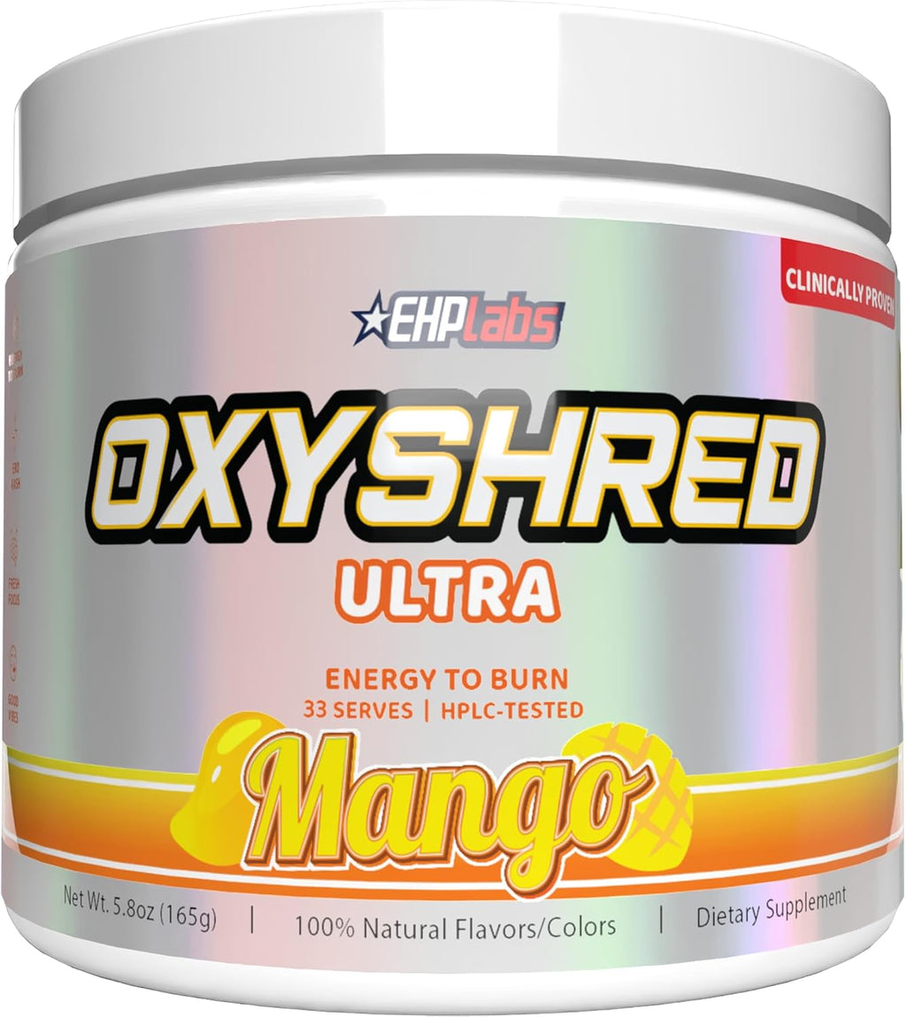 EHP Labs OxyShred Pre Workout Powder - Preworkout Powder with L Glutamine & Acetyl L Carnitine, Energy Boost Drink - Cosmic Blast, 60 Servings