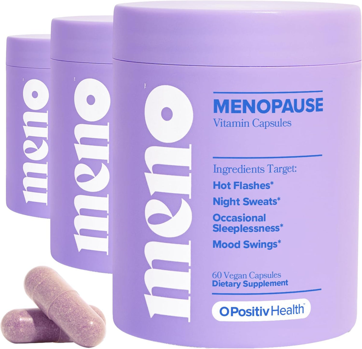 MENO Menopause Capsules – Relieve Hot Flashes & Night Sweats, 30-Day Supply