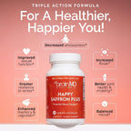 BrainMD Dr Amen Happy Saffron Plus - 90 Capsules - with Saffron Flower Extract, Curcumin & Zinc - Vegan, Gluten Free - 30 Servings