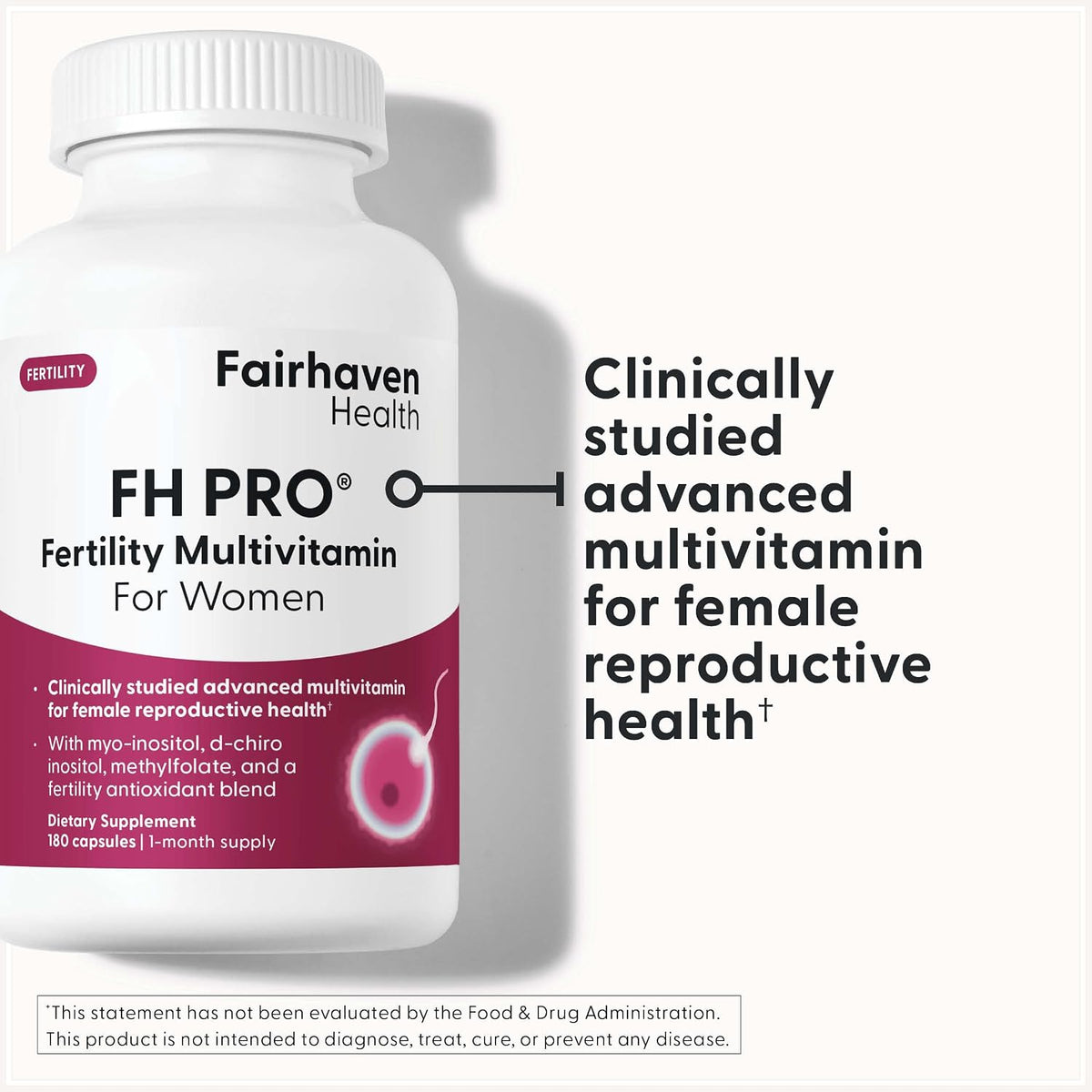Fairhaven Health FH PRO Fertility Multivitamin for Women, 180 Capsules