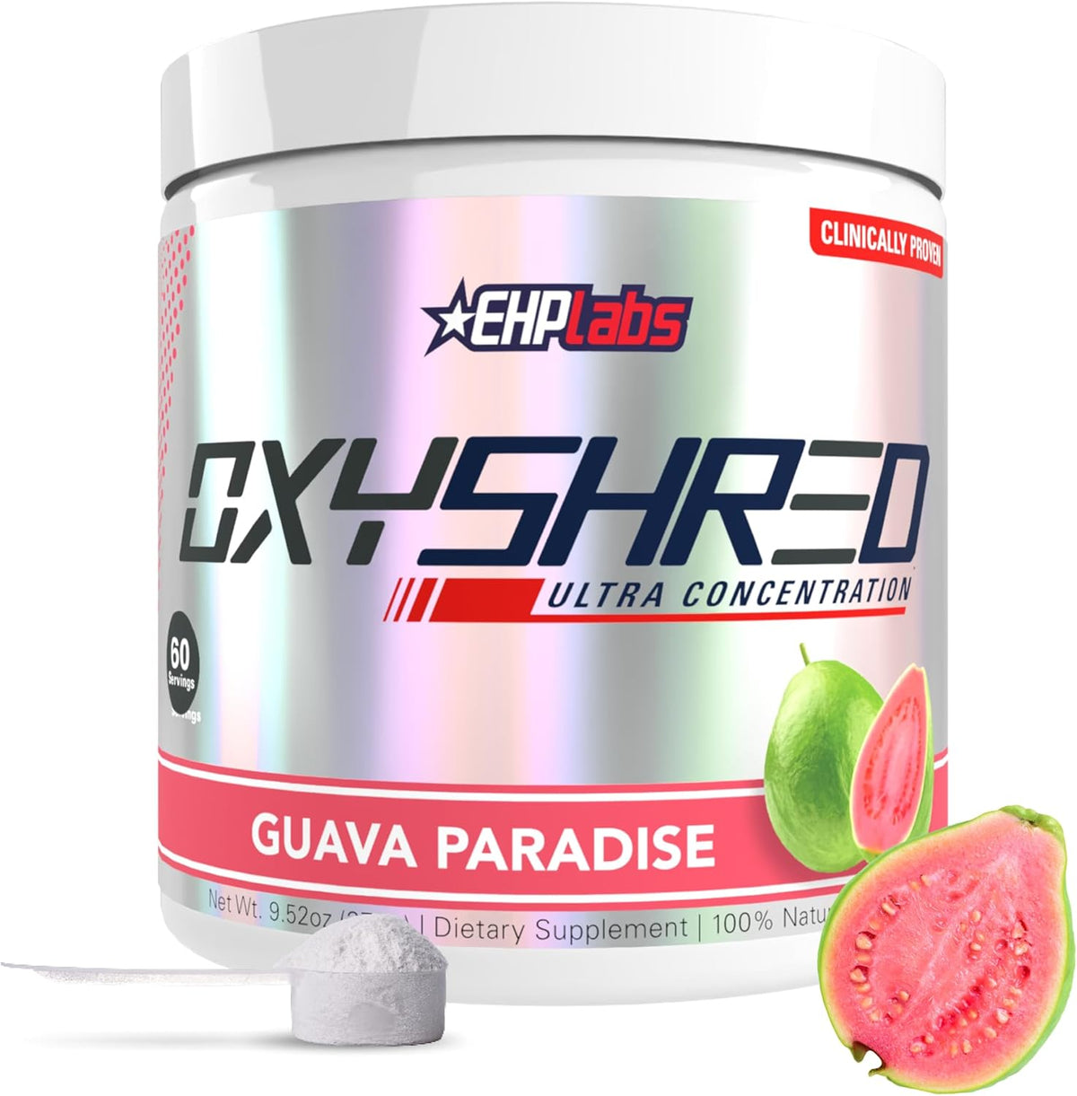 EHP Labs OxyShred Pre Workout Powder - Preworkout Powder with L Glutamine & Acetyl L Carnitine, Energy Boost Drink - Cosmic Blast, 60 Servings