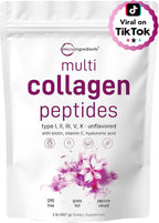 Micro Ingredients Multi Collagen Peptides Powder, 1lb (41 Servings)