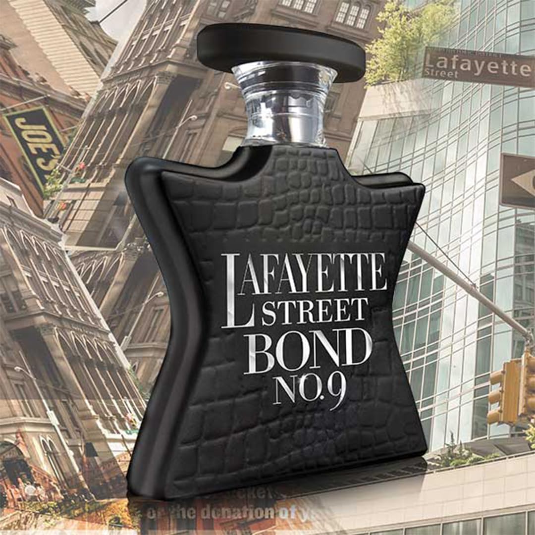 Hub Wavy Bond No. 9 New York Lafayette Street men's luxury fragrance 3.4 fl oz bottle with elegant packaging and branding.