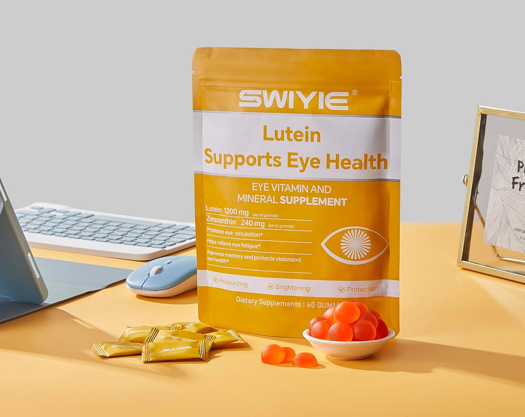 Lutein Gummies – Eye Vitamin and Mineral Supplement with 20mg Lutein & 4mg Zeaxanthin – Gummy Vitamins for Eye Health Support – Naturally Flavored, 60 Gummies