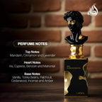 Hub Wavy Lattafa His Confession perfume bottle, 100ml, featuring a luxurious woody fresh scent for men.
