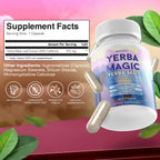 Yerba Mate Capsules, Yerba Magic, Pure Extract, 75mg Caffeine, 60 Count