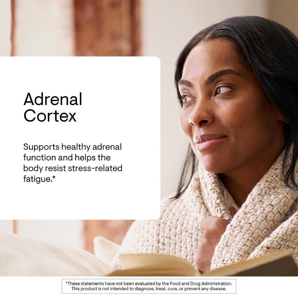 THORNE Adrenal Cortex, Bovine Adrenal Glandular Supplement, 60 Capsules
