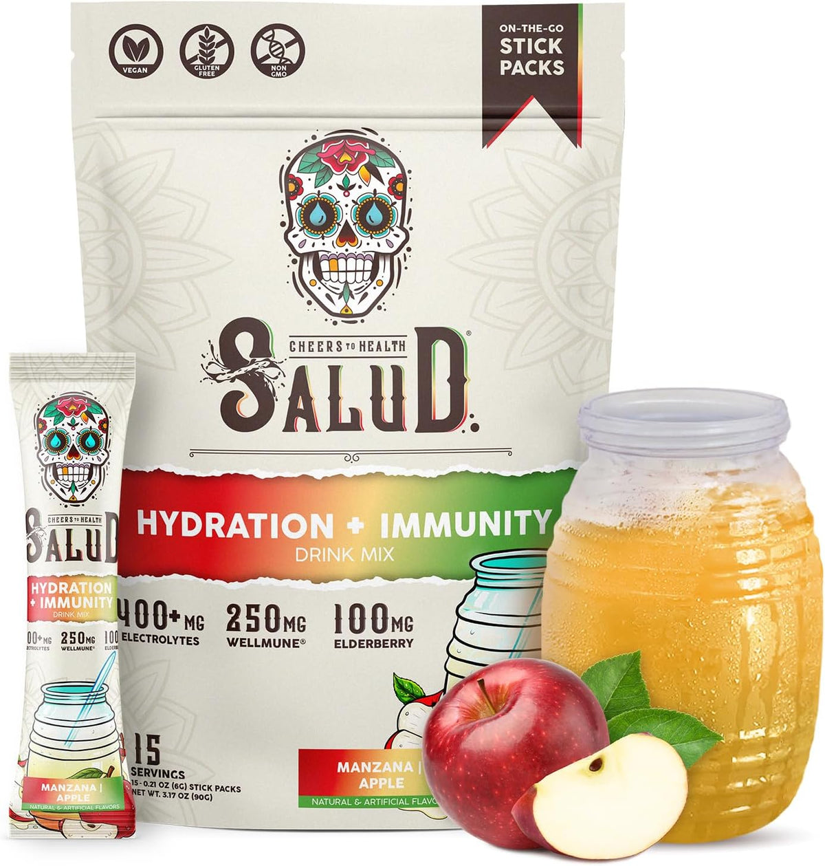 Salud 2-in-1 Hydration + Immunity Drink Mix, Horchata