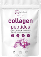 Micro Ingredients Multi Collagen Peptides Powder, 1lb (41 Servings)